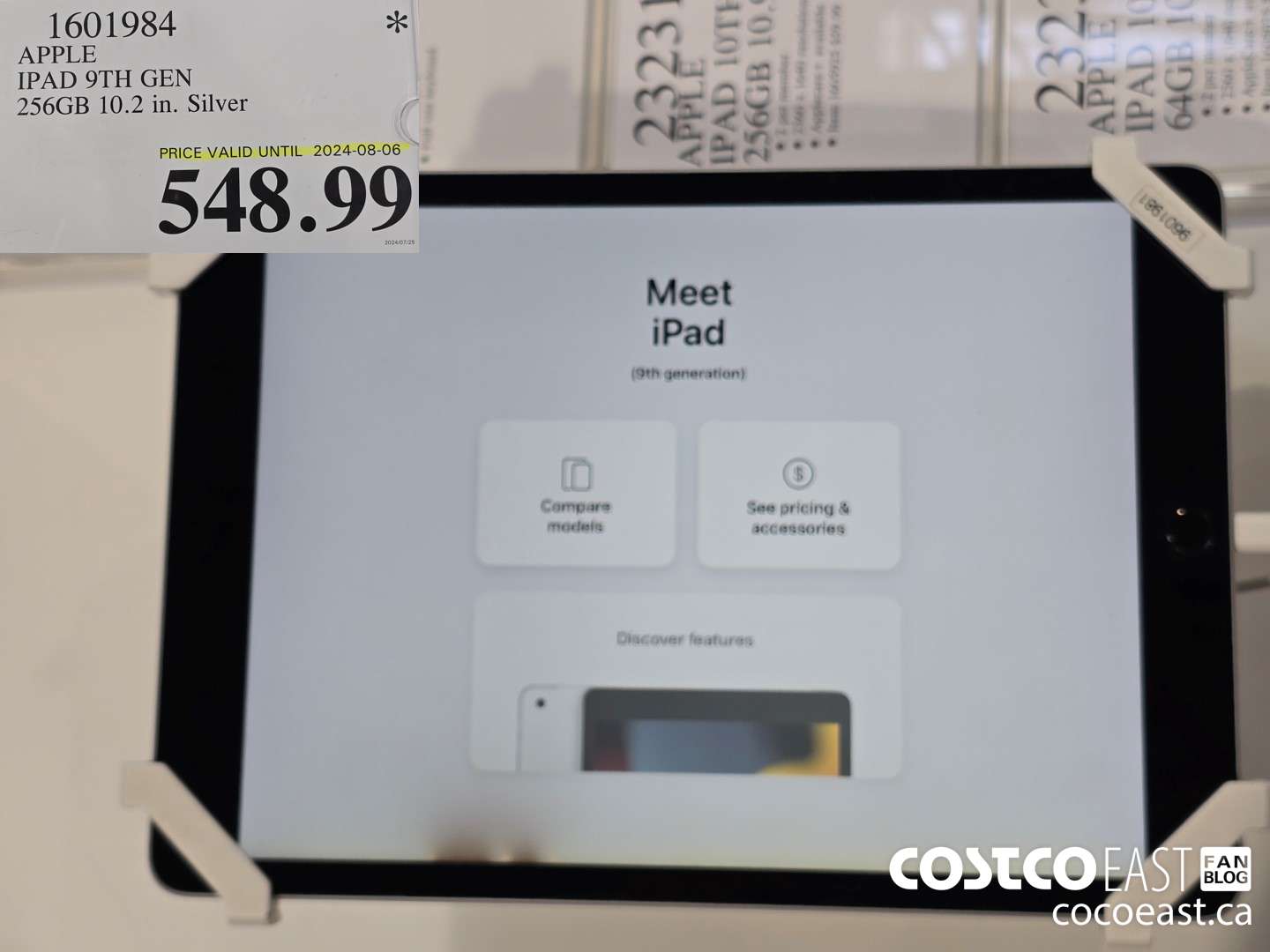 1601984 APPLE IPAD 9TH GEN 256GB 10.2 IN. SILVER $548.99