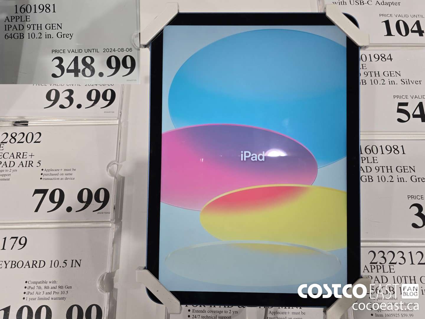 1601981 APPLE IPAD 9TH GEN 64GB 10.2 IN. GREY $348.99