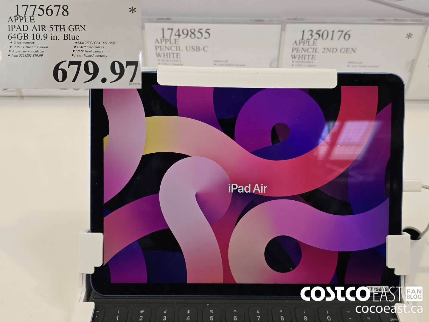 1775678 APPLE IPAD AIR 5TH GEN 64GB 10.9 in. Blue $679.97