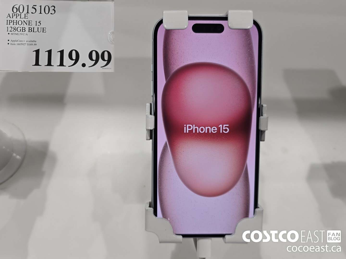 6015103 APPLE IPHONE 15 128GB BLUE $1119.99