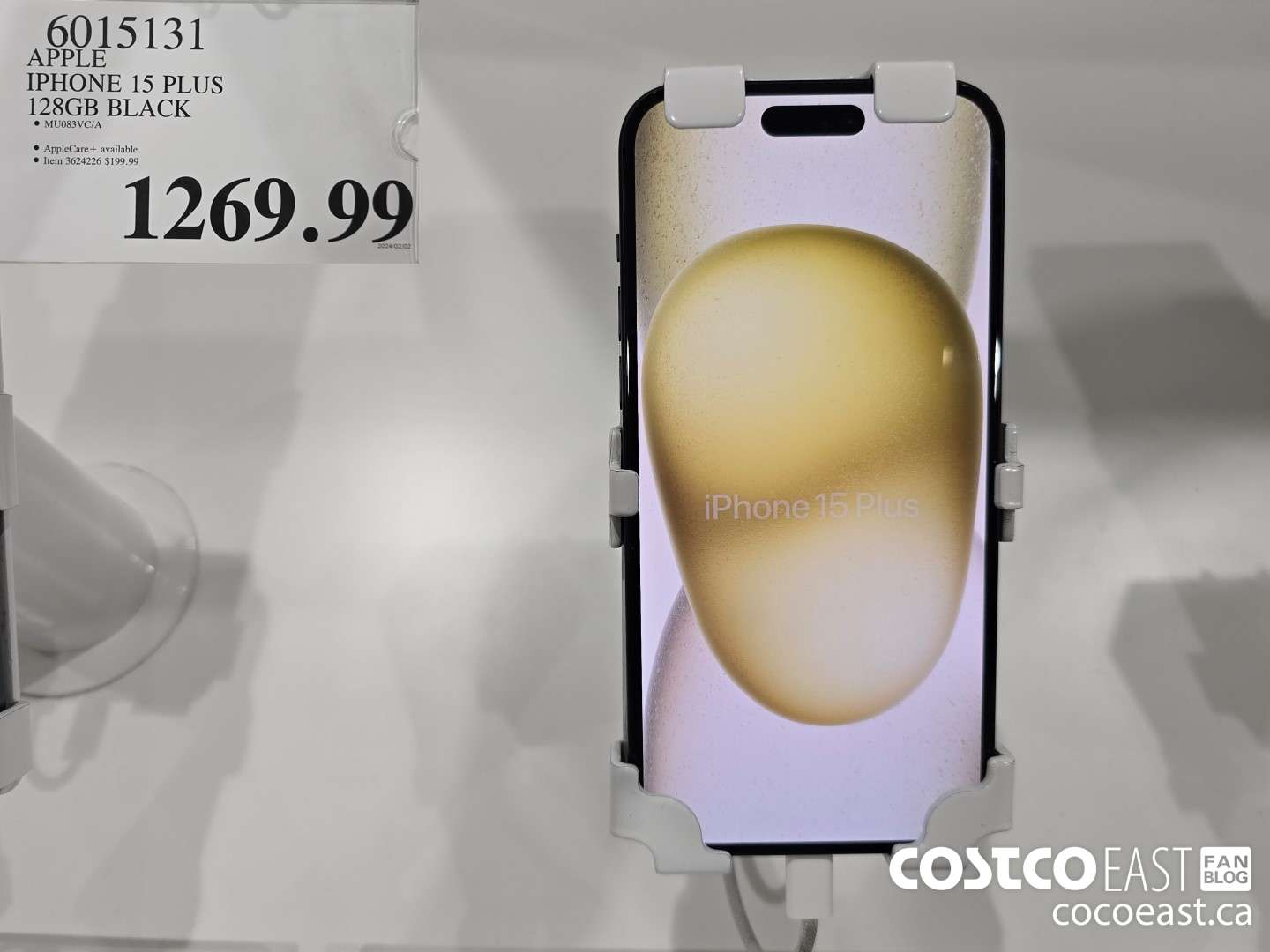 6015131 APPLE IPHONE 15 PLUS 128GB BLACK $1269.99