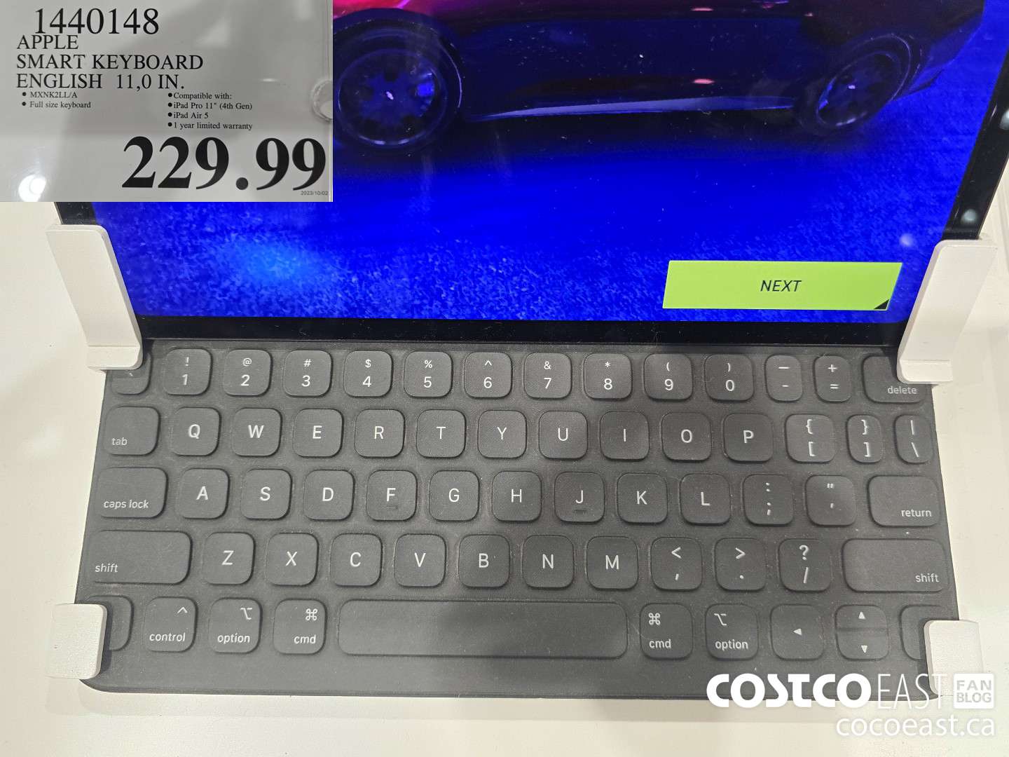 1440148 APPLE SMART KEYBOARD ENGLISH 11.0 IN. $229.99