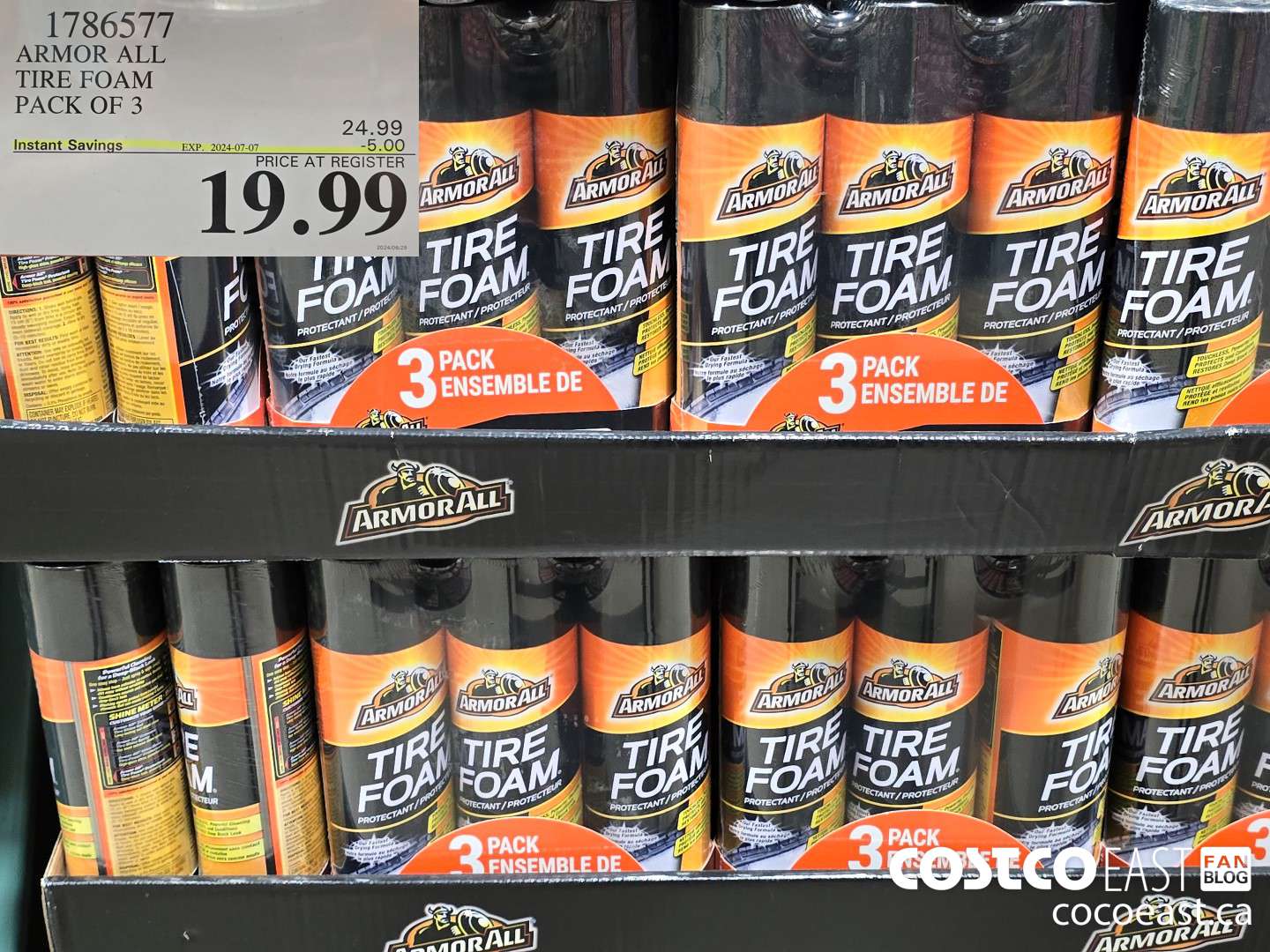 1786577 ARMOR ALL TIRE FOAM PACK OF 3 ($5.00 INSTANT SAVINGS EXPIRES ON 2024-07-07) $19.99