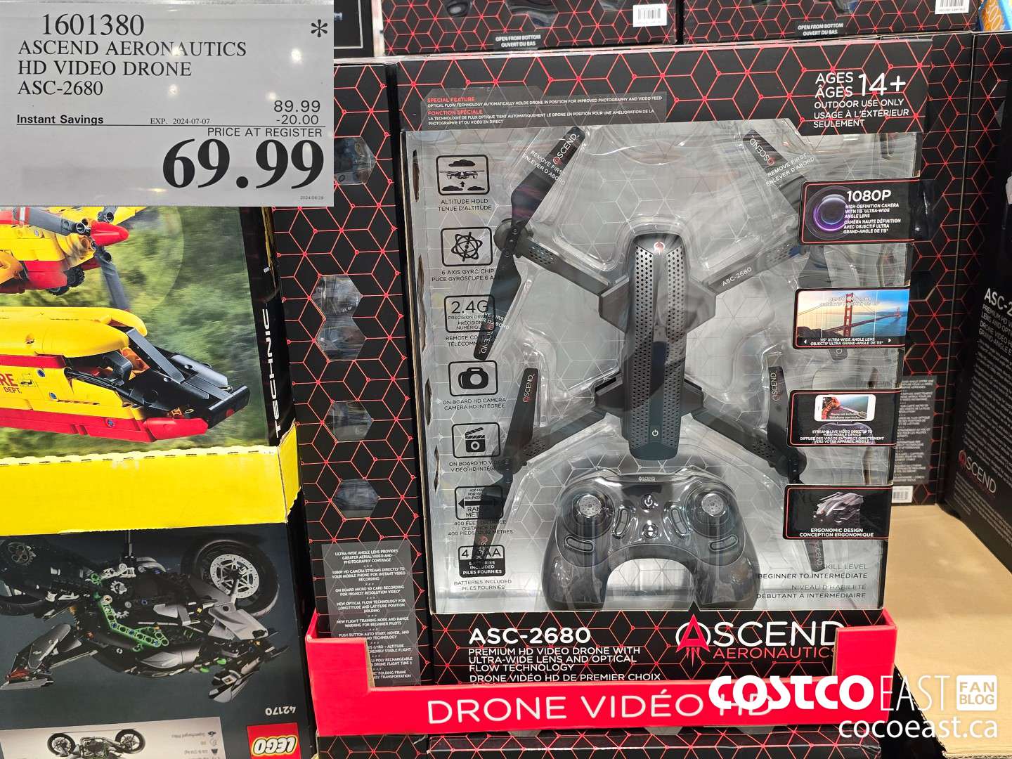 1601380 ASCEND AERONAUTICS HD VIDEO DRONE ASC-2680 ($20.00 INSTANT SAVINGS EXPIRES ON 2024-07-07) $69.99