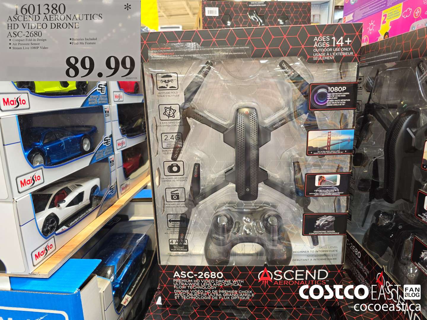 1601380 ASCEND AERONAUTICS HD VIDEO DRONE ASC-2680 $89.99