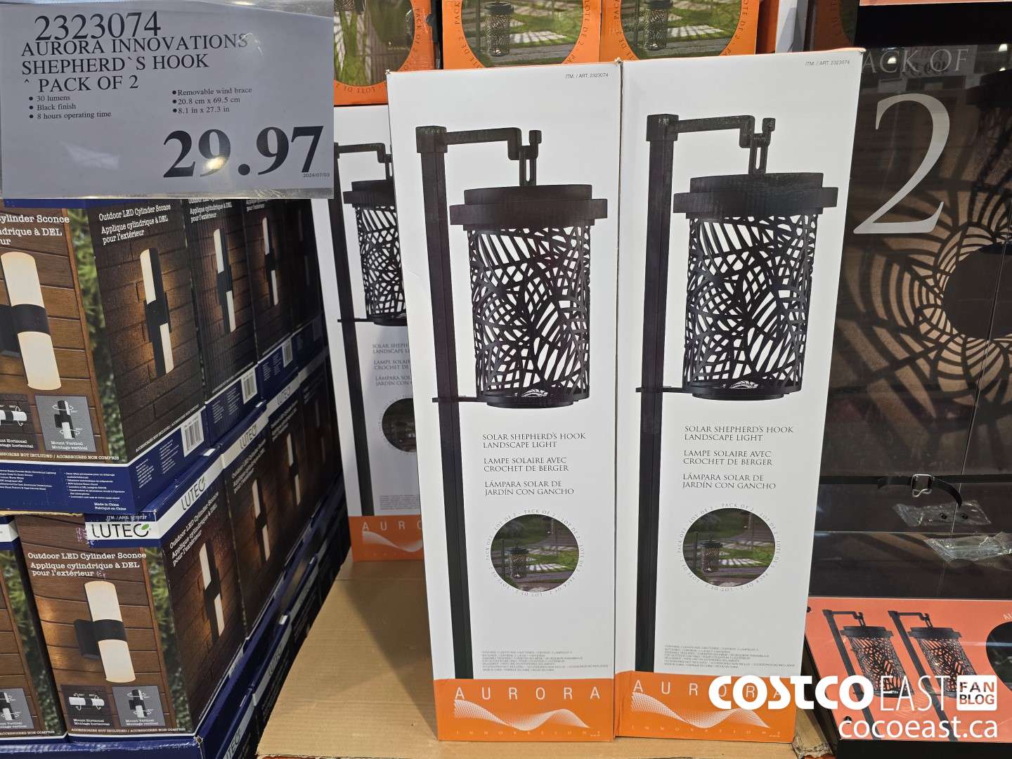 2323074 AURORA INNOVATIONS SHEPHERD'S HOOK ~ PACK OF 2 $29.97