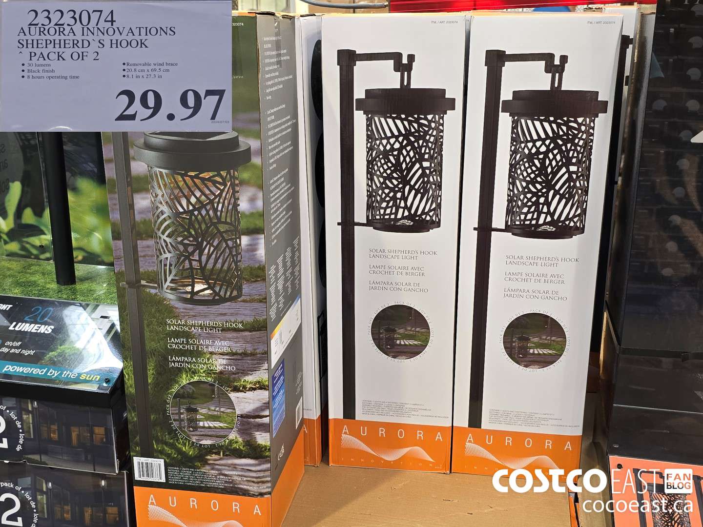 2323074 AURORA INNOVATIONS SHEPHERD'S HOOK ~ PACK OF 2 $29.97