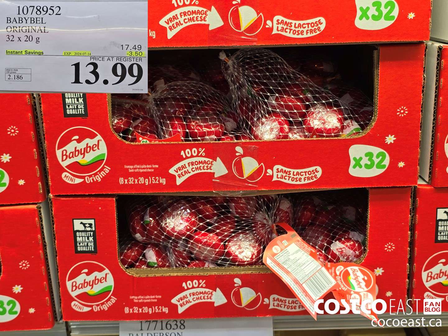 1078952 BABYBEL ORIGINAL 32 x 20 G ($3.50 INSTANT SAVINGS EXPIRES ON 2024-07-14) $13.99