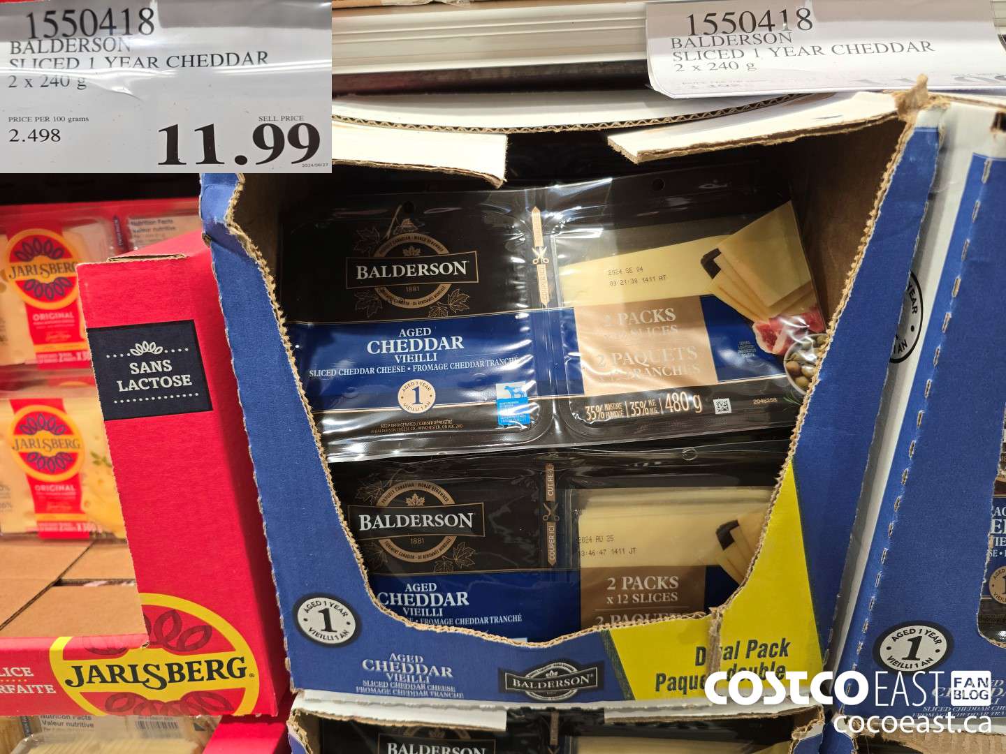 1550418 BALDERSON SLICED 1 YEAR CHEDDAR 480 G $11.99