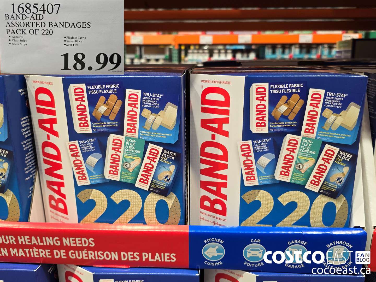 1685407 BAND-AID ASSORTED BANDAGES PACK OF 220 $18.99