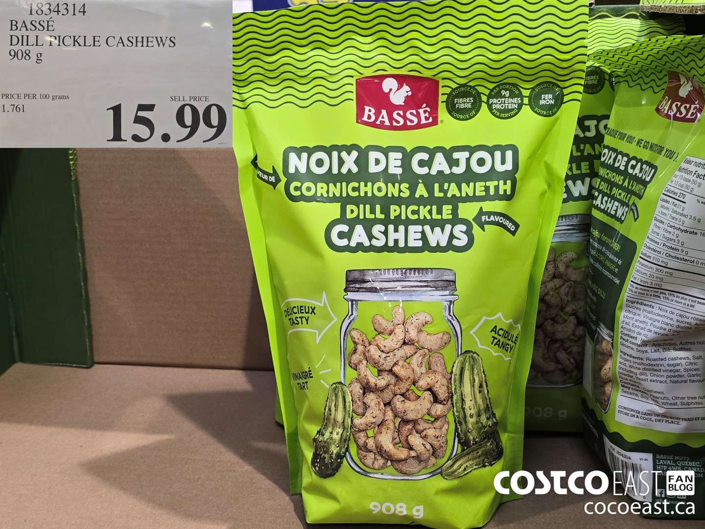 1834314 BASSE DILL PICKLE CASHEWS 908 G $15.99
