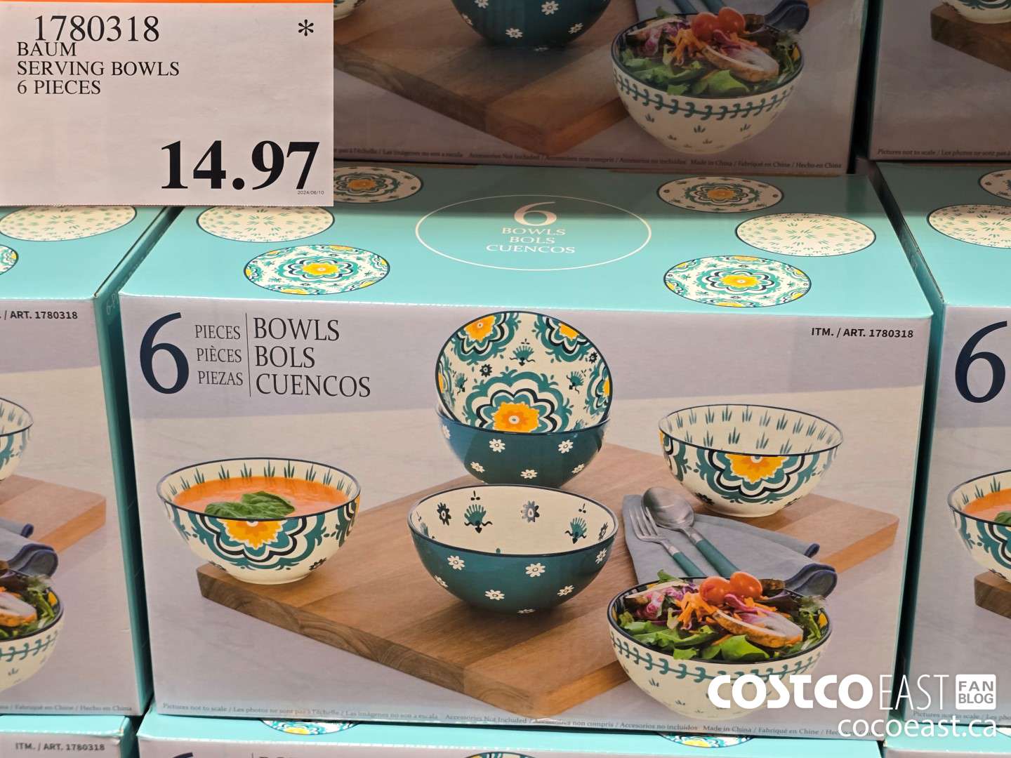 1780318 BAUM SERVING BOWLS 6 PIECES $14.97