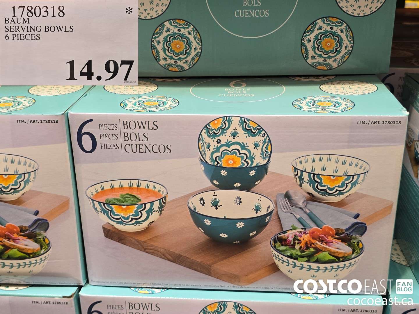 1780318 BAUM SERVING BOWLS 6 PIECES $14.97