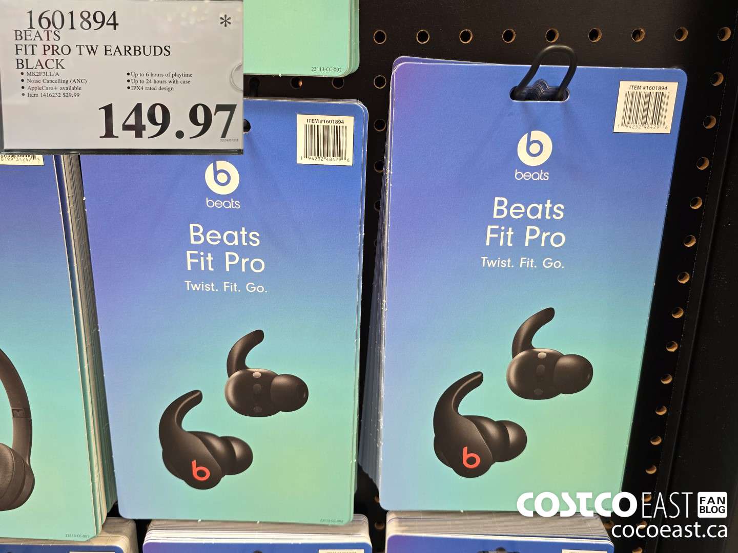 1601894 BEATS FIT PRO TW EARBUDS BLACK $149.97