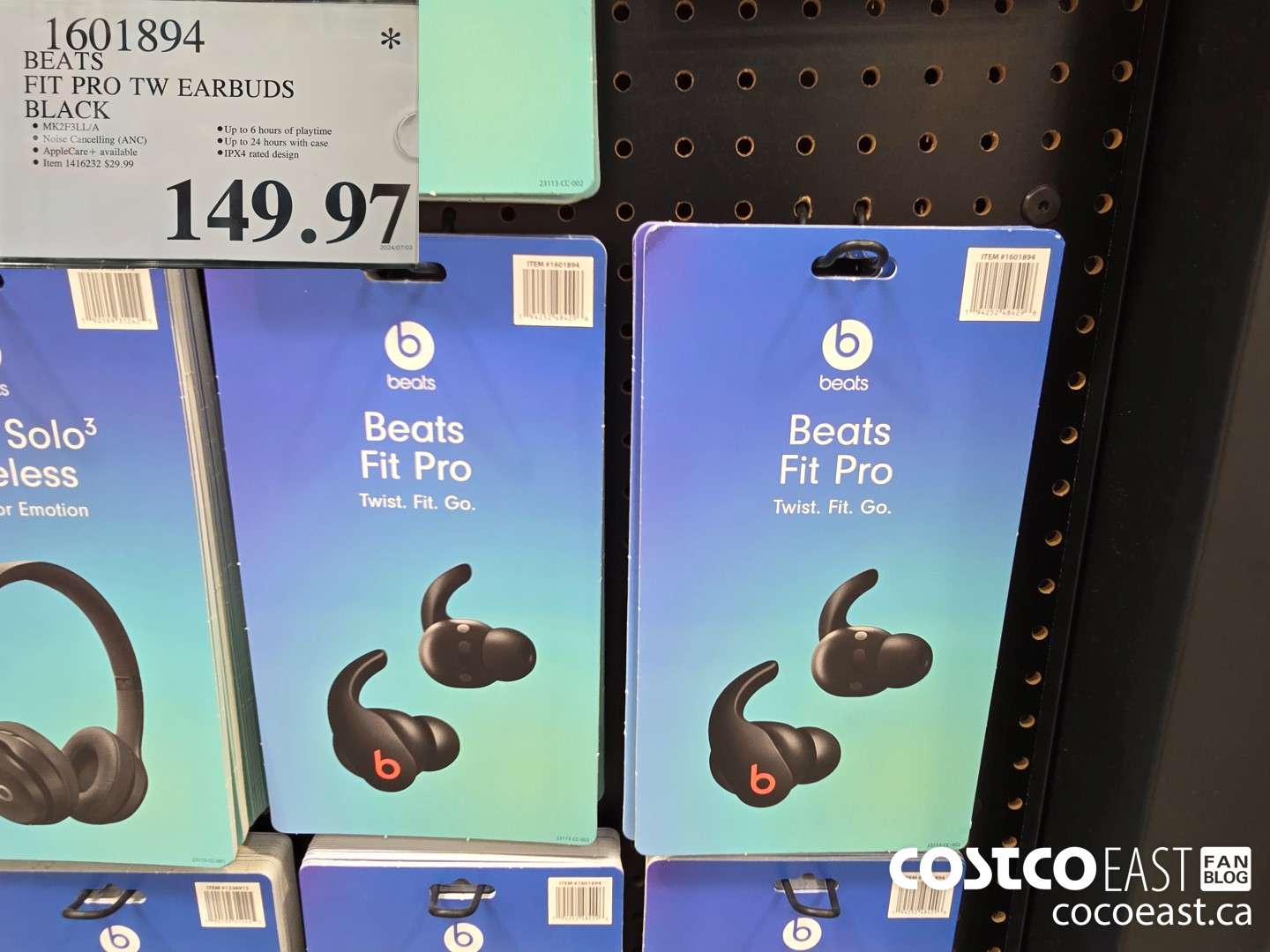 1601894 BEATS FIT PRO TW EARBUDS BLACK $149.97