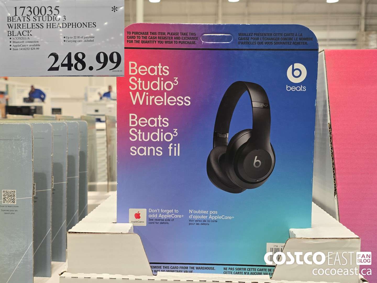 1730035 BEATS STUDIO 3 WIRELESS HEADPHONES BLACK $248.99