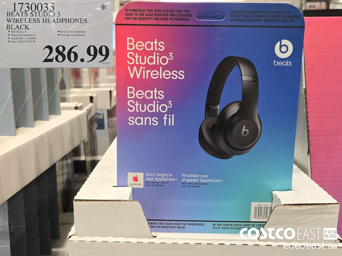 1730035 BEATS STUDIO 3 WIRELESS HEADPHONES BLACK $286.99