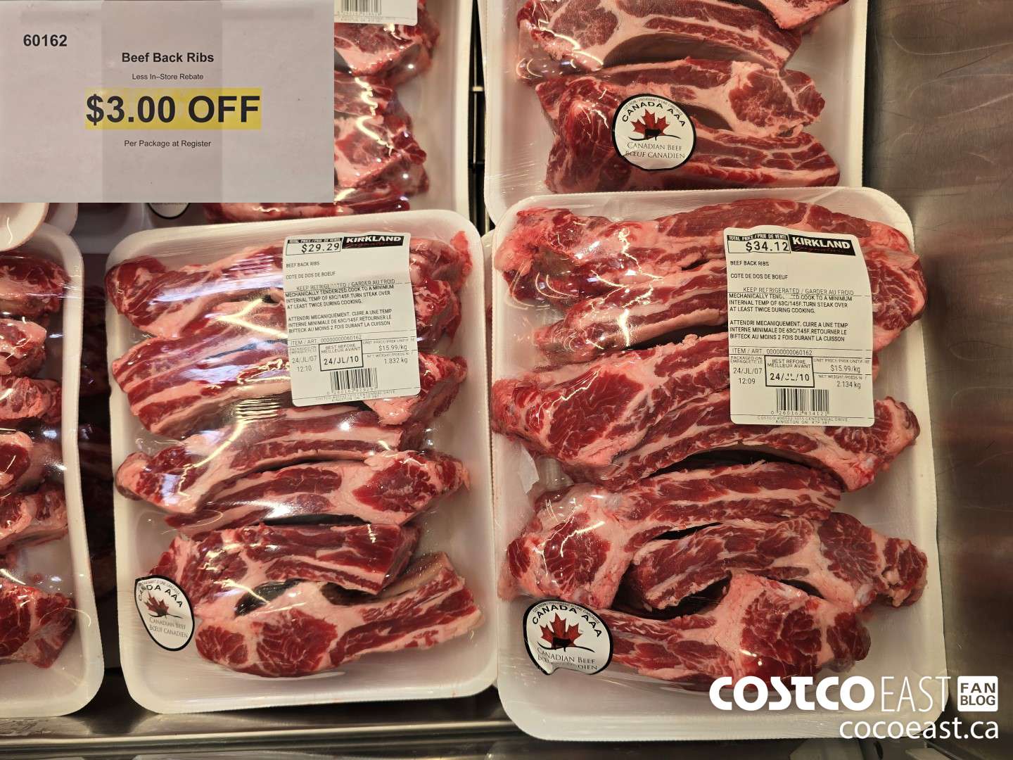 60162 BEEF BACK RIBS ($3.00 INSTANT SAVINGS)