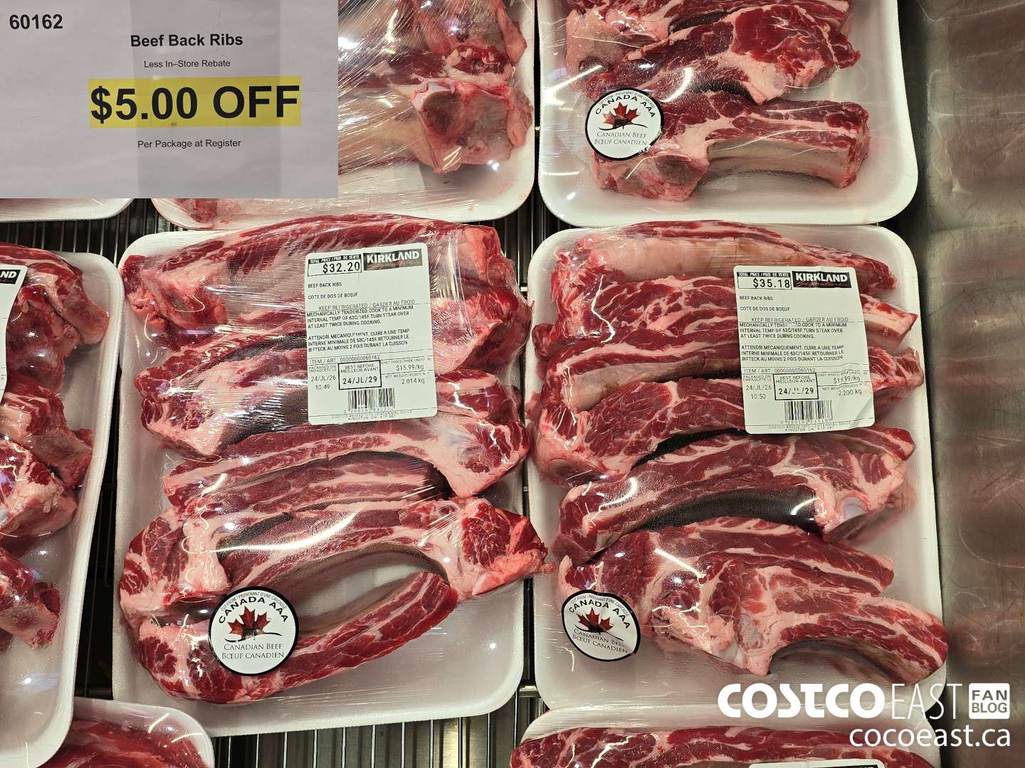 60162 BEEF BACK RIBS ($5.00 INSTANT SAVINGS)