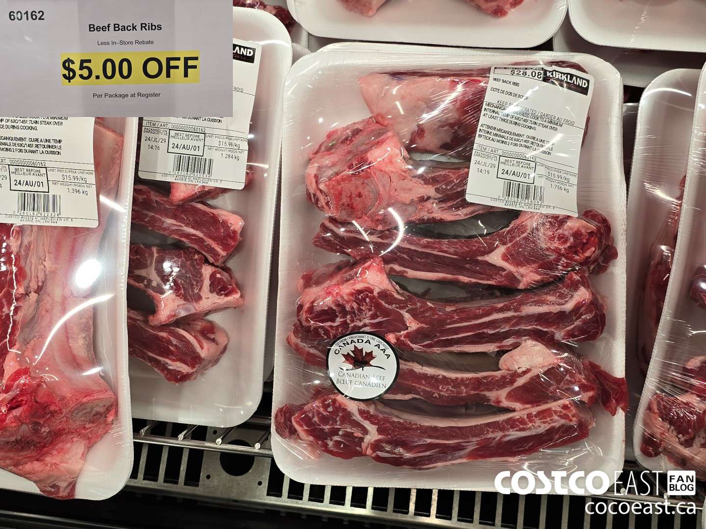 60162 BEEF BACK RIBS ($5.00 INSTANT SAVINGS)