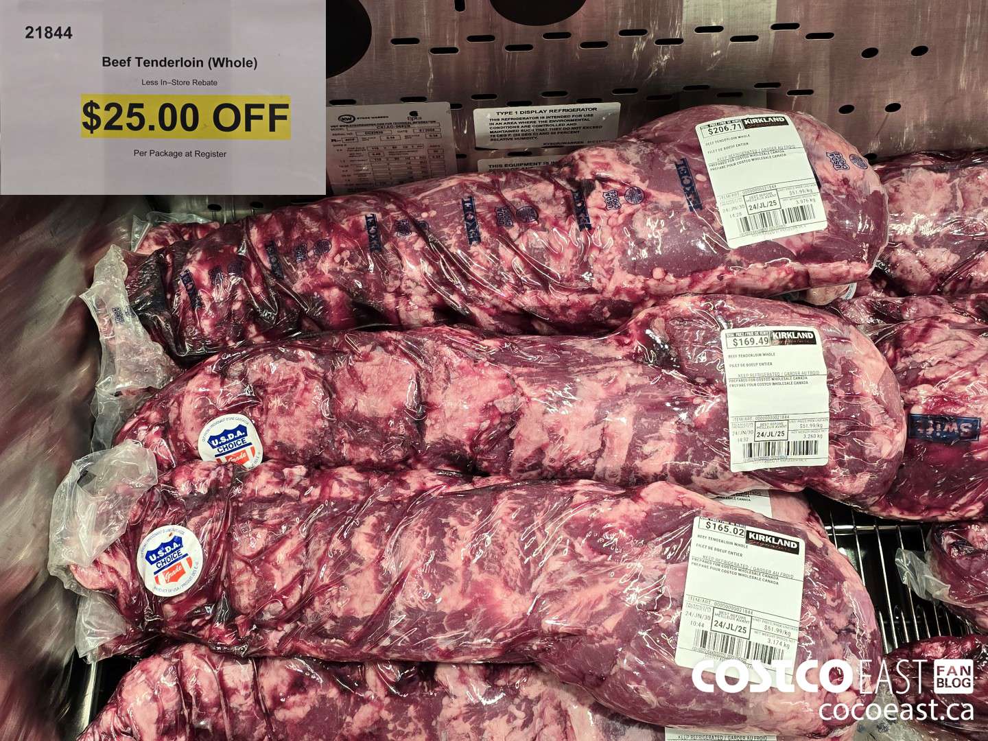 21844 BEEF TENDERLOIN (WHOLE) ($25.00 INSTANT SAVINGS)