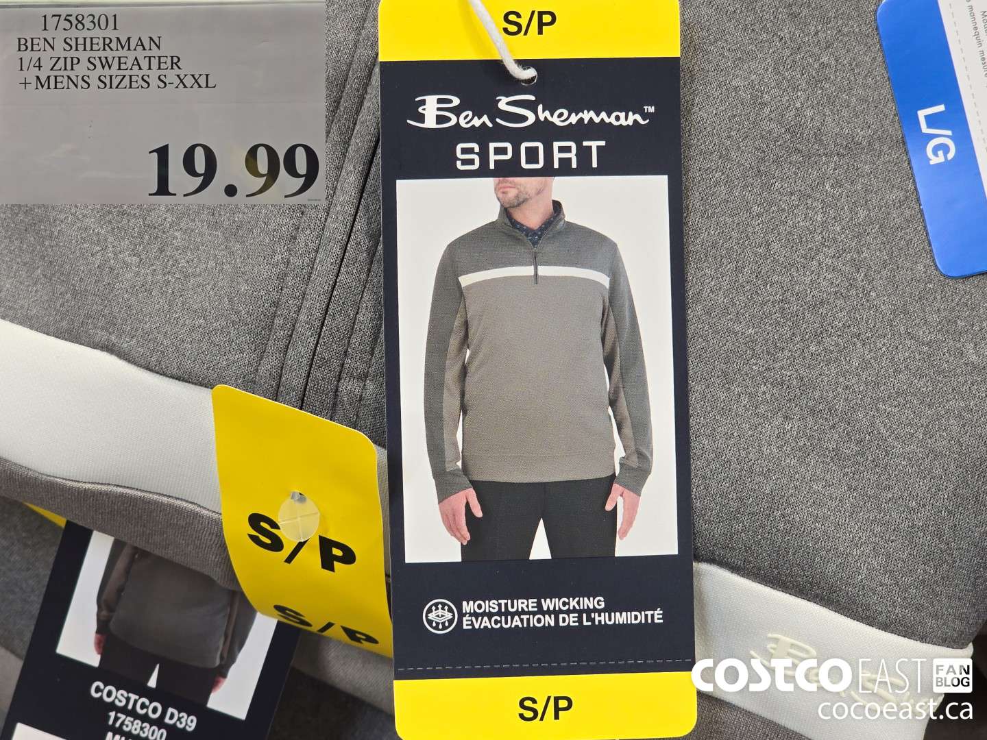 1758301 BEN SHERMAN 1/4 ZIP SWEATER +MENS SIZES S-XXL $19.99