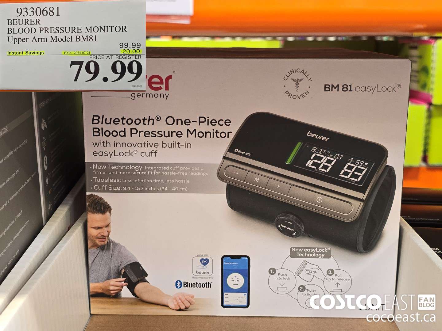 9330681 BEURER BLOOD PRESSURE MONITOR Upper Arm Model BM81 ($20.00 INSTANT SAVINGS EXPIRES ON 2024-07-21) $79.99