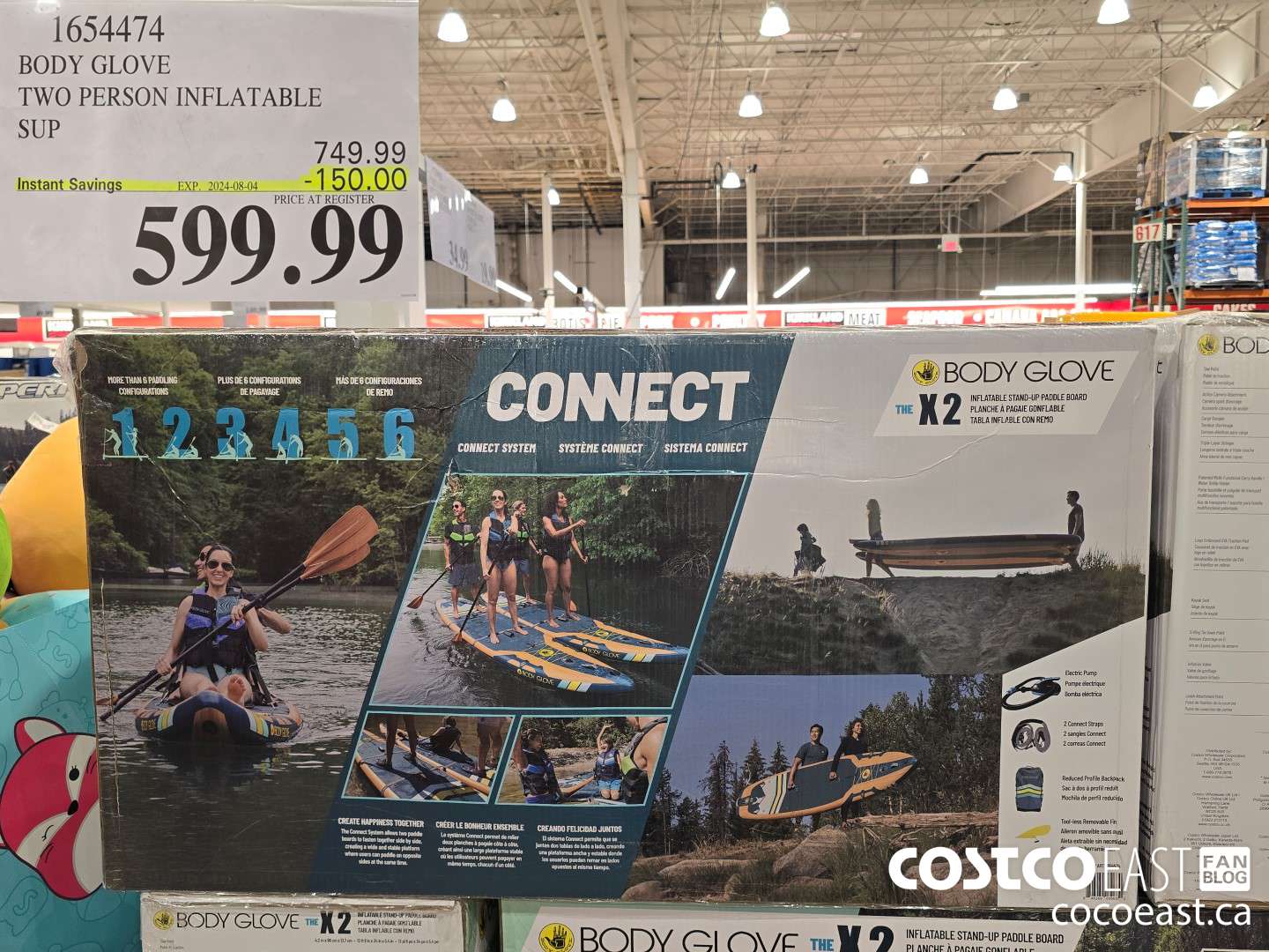 1654474 BODY GLOVE TWO PERSON INFLATABLE SUP ($150.00 INSTANT SAVINGS EXPIRES ON 2024-08-04) $599.99