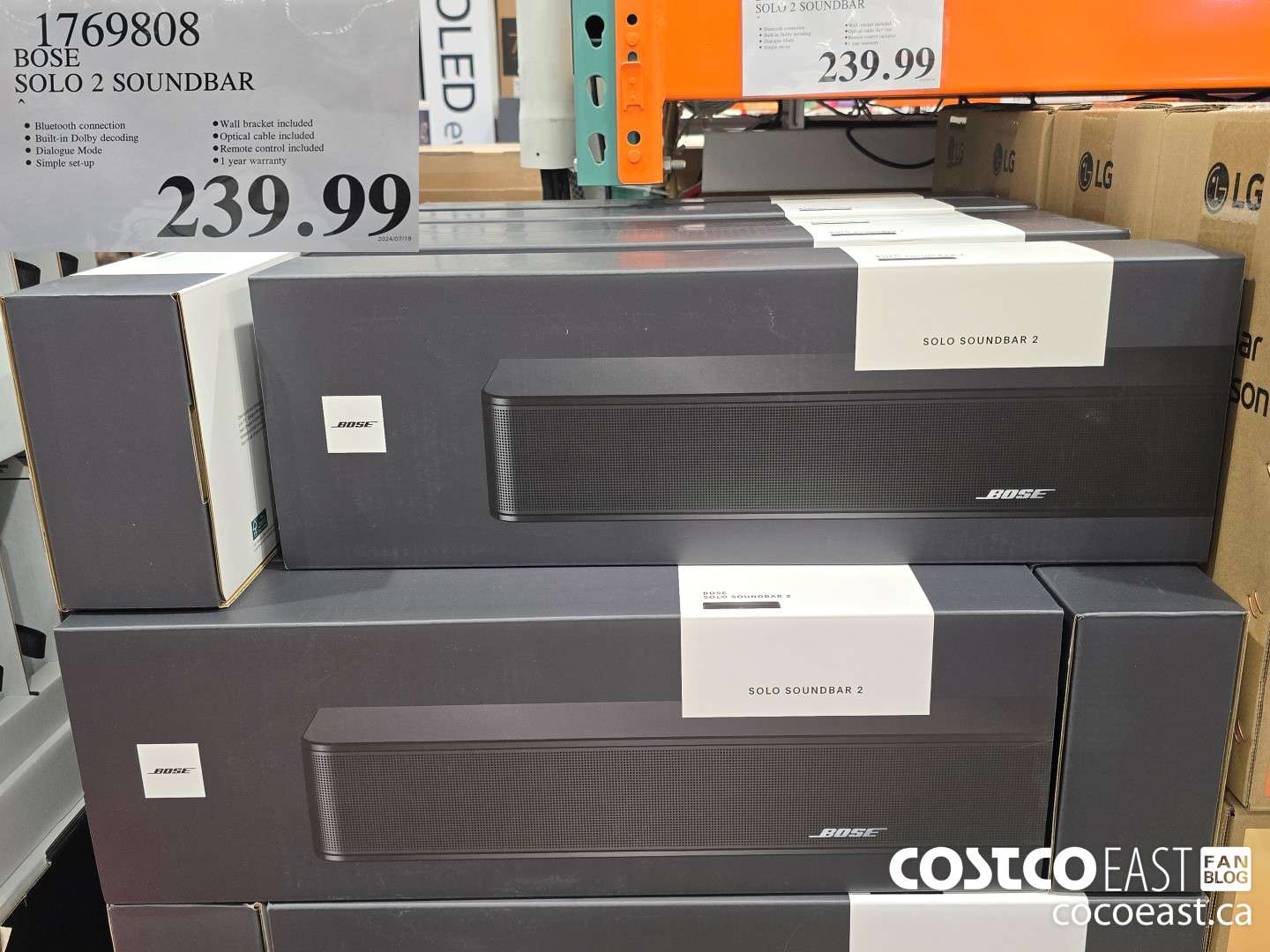1769808 BOSE SOLO 2 SOUNDBAR $239.99