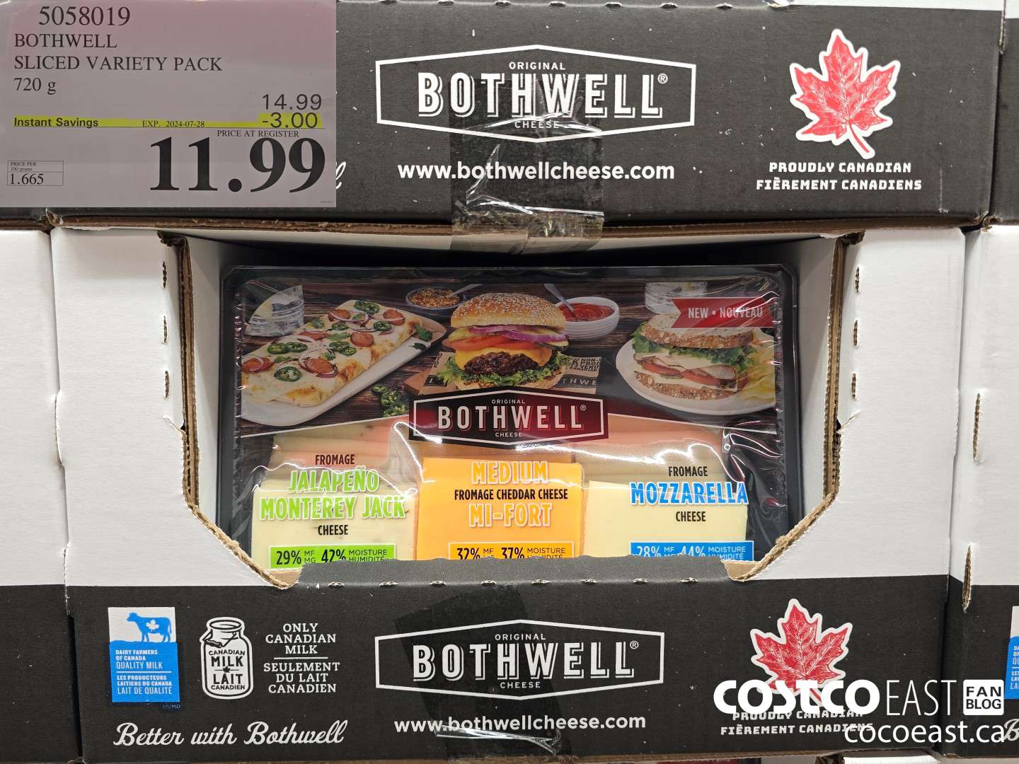 5058019 BOTHWELL SLICED VARIETY PACK 720 g ($3.00 INSTANT SAVINGS EXPIRES ON 2024-07-28) $11.99