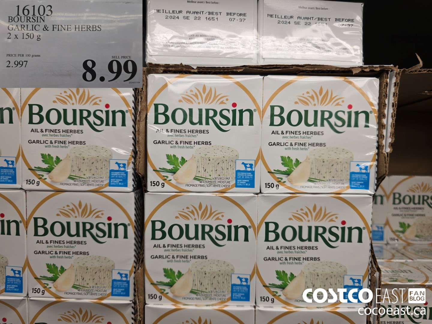 16103 BOURSIN GARLIC & FINE HERBS 2 X 150 G $8.99