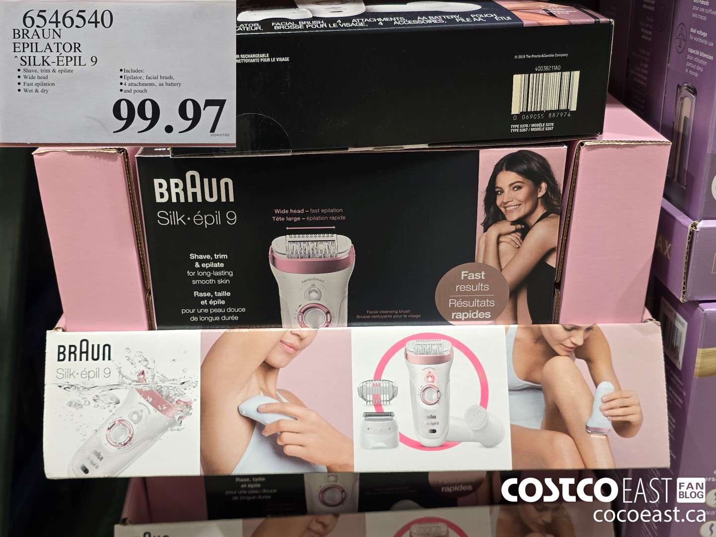 6546540 BRAUN EPILATOR SILK-EPIL 9 $99.97