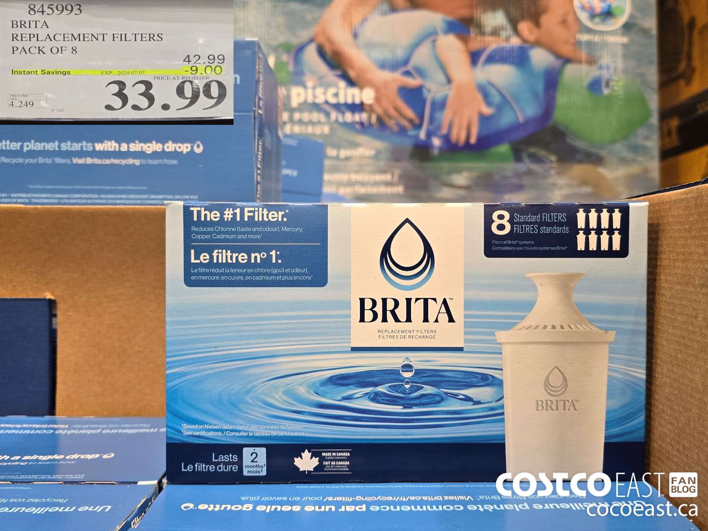 845993 BRITA REPLACEMENT FILTERS PACK OF 8 ($9.00 INSTANT SAVINGS EXPIRES ON 2024-07-07) $42.99
