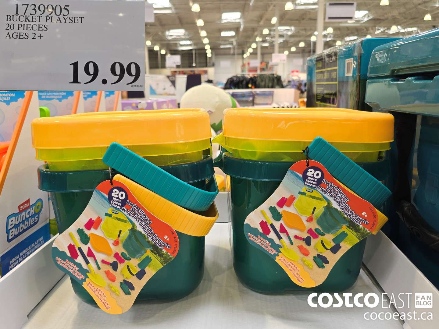 1739905 BUCKET PLAYSET 20 PIECES AGES 2+ $19.99