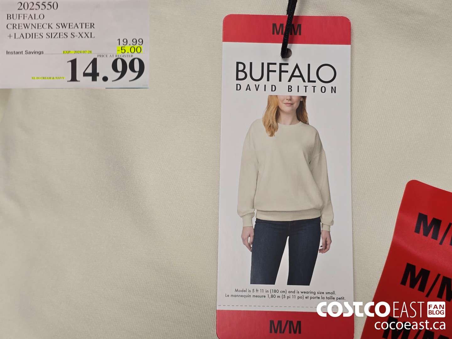 2025550 BUFFALO CREWNECK SWEATER +LADIES SIZES S-XXL ($5.00 INSTANT SAVINGS EXPIRES ON 2024-07-28) $14.99