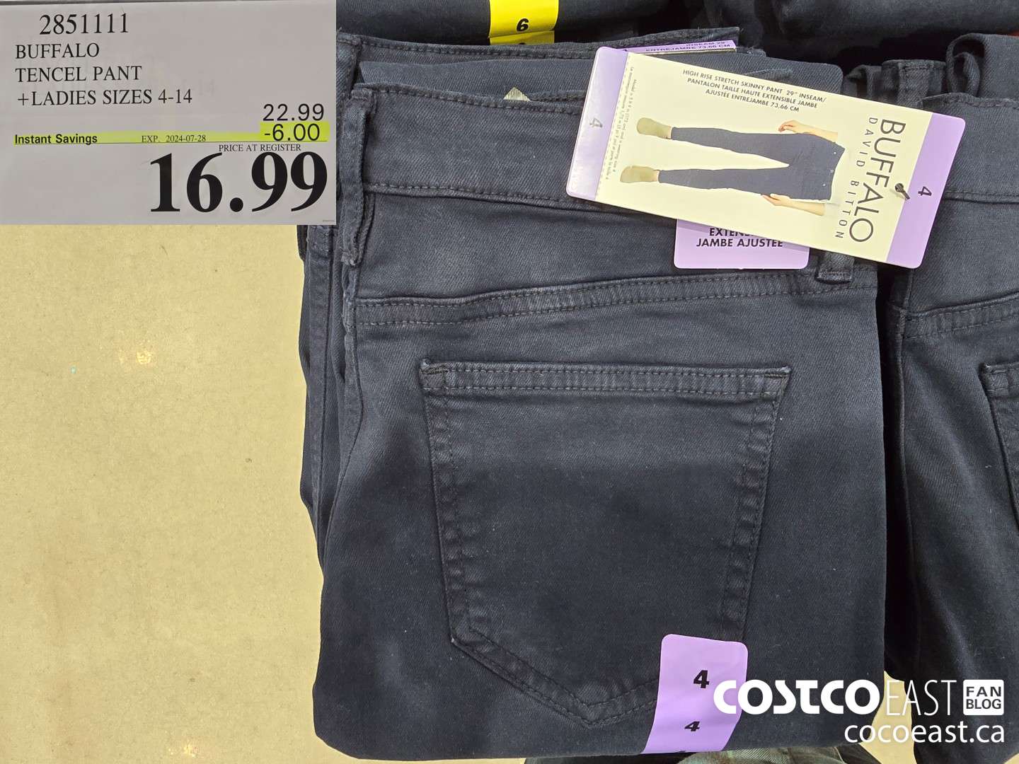 2851111 BUFFALO TENCEL PANT + LADIES SIZES 4-14 ($6.00 INSTANT SAVINGS EXPIRES ON 2024-07-28) $16.99
