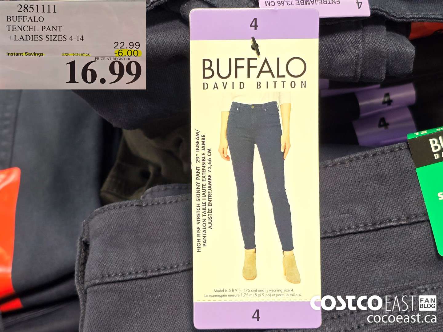 2851111 BUFFALO TENCEL PANT + LADIES SIZES 4-14 ($6.00 INSTANT SAVINGS EXPIRES ON 2024-07-28) $16.99