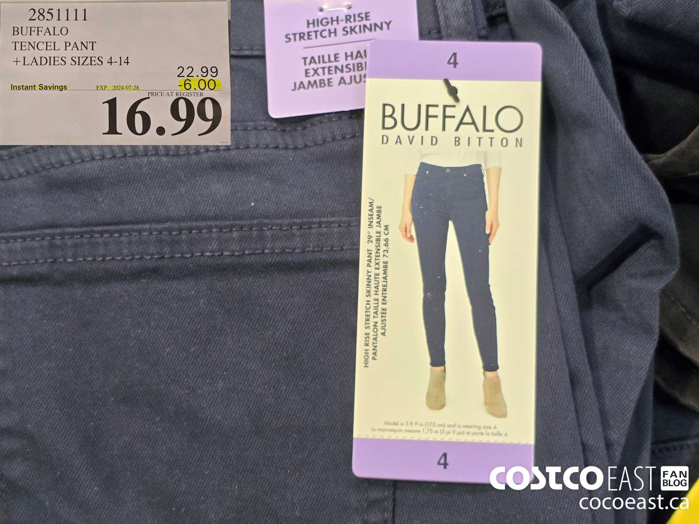 2851111 BUFFALO TENCEL PANT + LADIES SIZES 4-14 ($6.00 INSTANT SAVINGS EXPIRES ON 2024-07-28) $16.99
