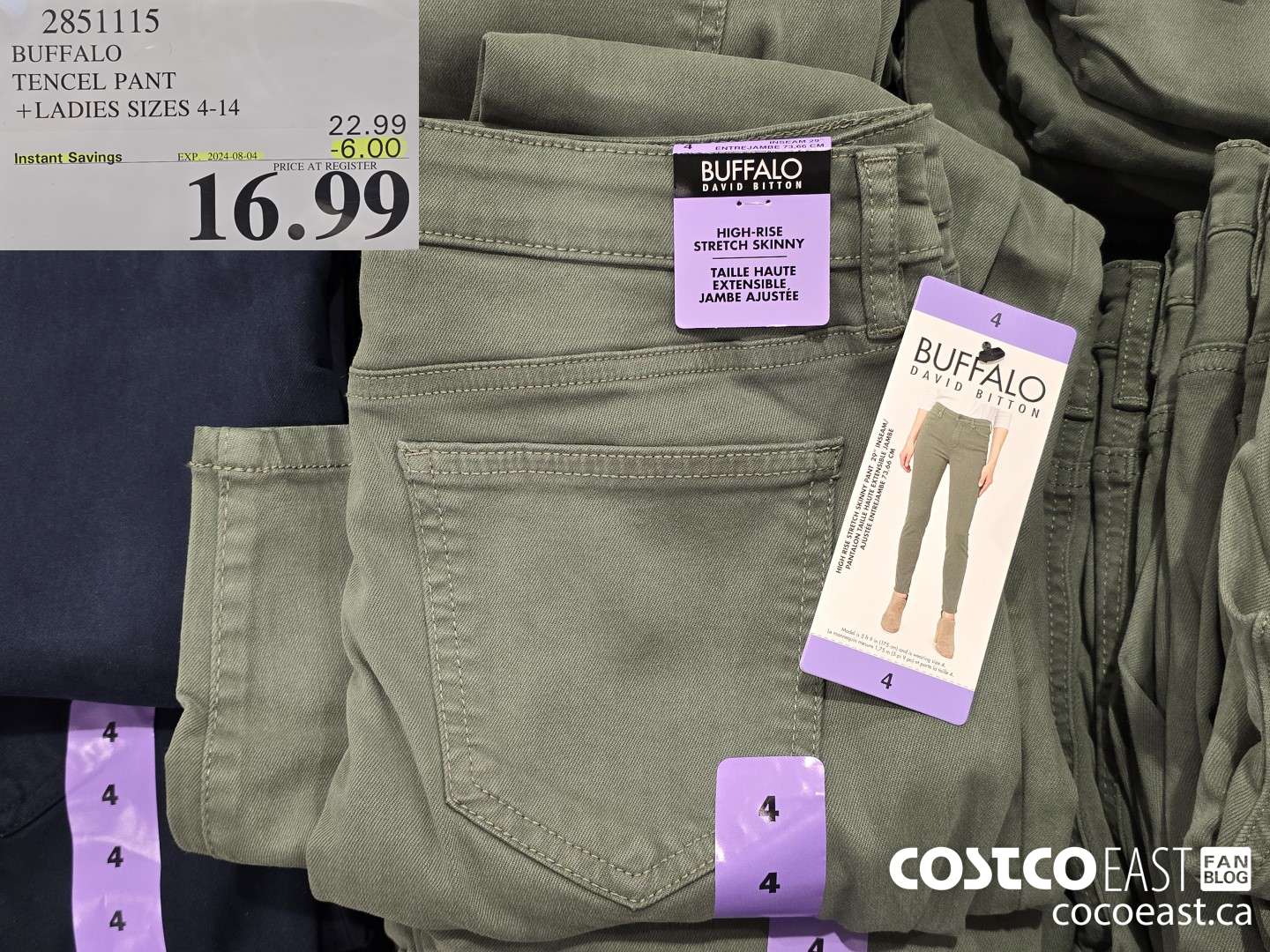 2851115 BUFFALO TENCEL PANT + LADIES SIZES 4-14 ($6.00 INSTANT SAVINGS EXPIRES ON 2024-08-04) $16.99