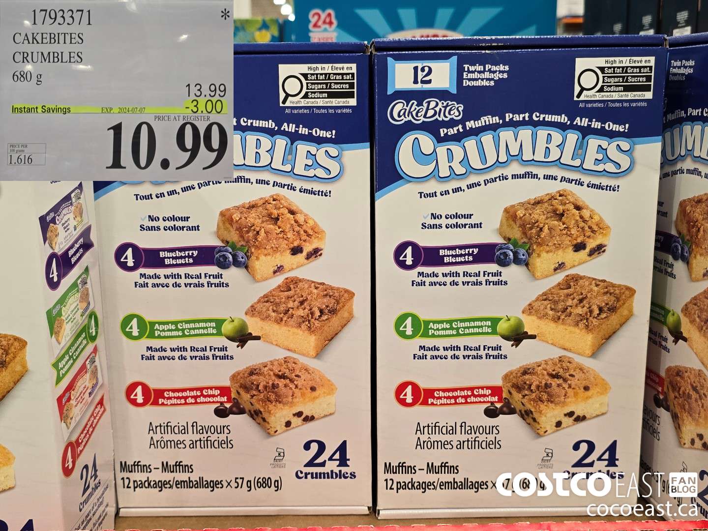 1793371 CAKEBITES CRUMBLES 680 G ($3.00 INSTANT SAVINGS EXPIRES ON 2024-07-07) $10.99