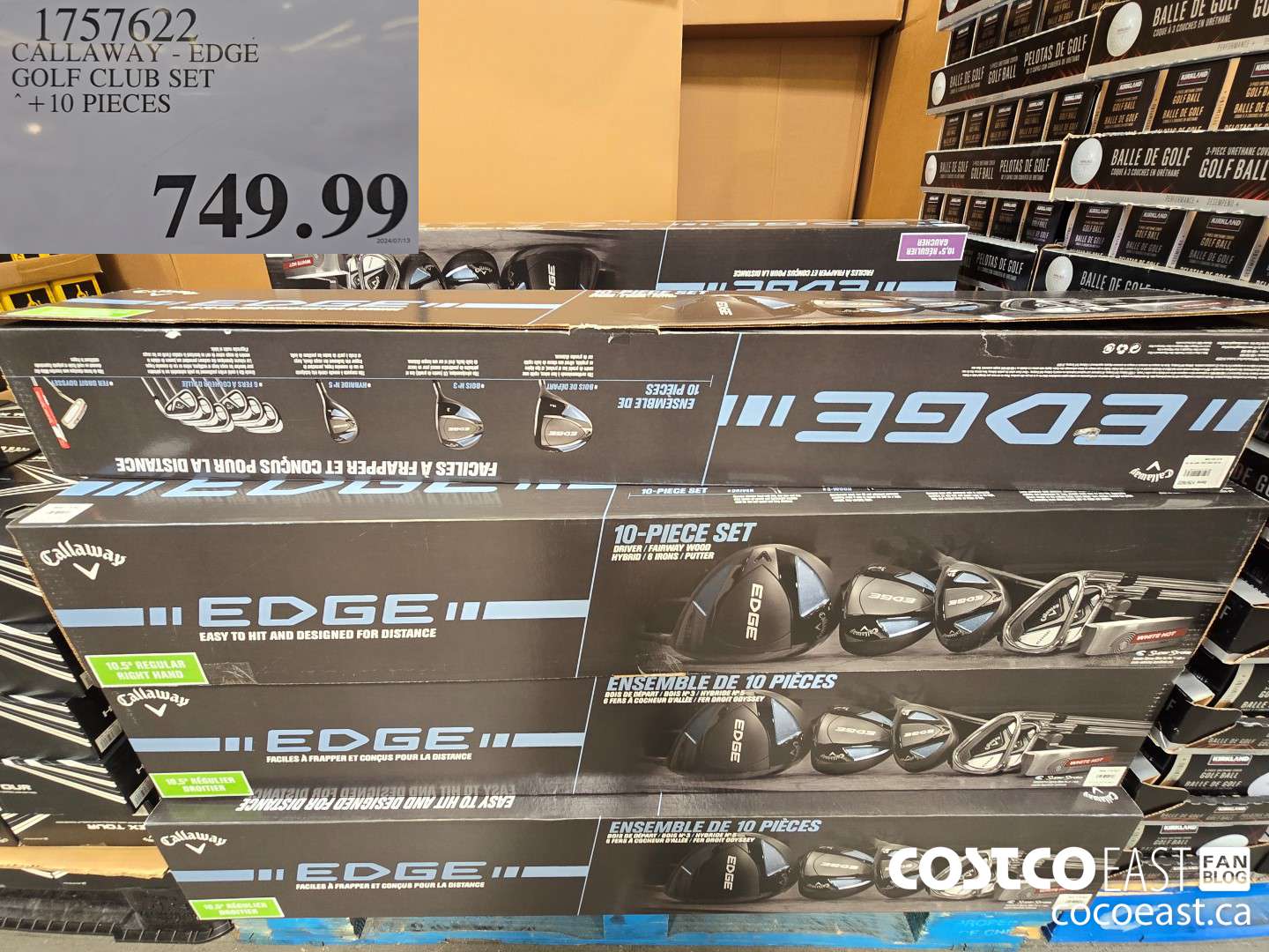 1757622 CALLAWAY- EDGE GOLF CLUB SET +10 PIECE $749.99