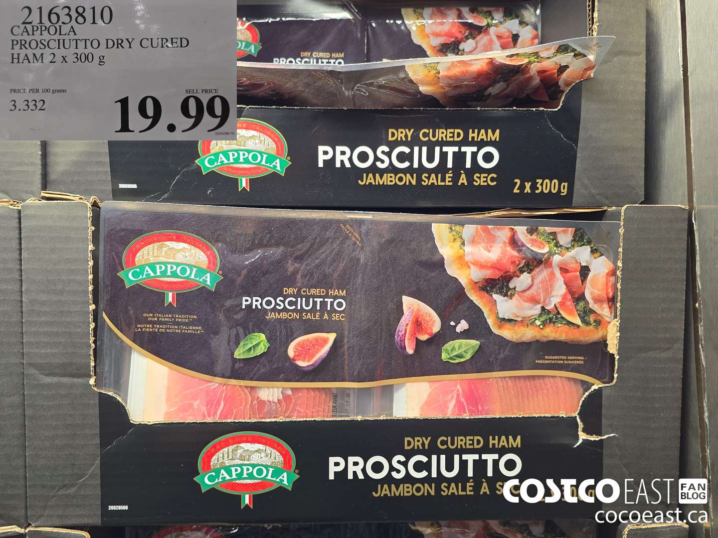 2163810 CAPPOLA PROSCIUTTO DRY CURED HAM 2 x 300 g $19.99