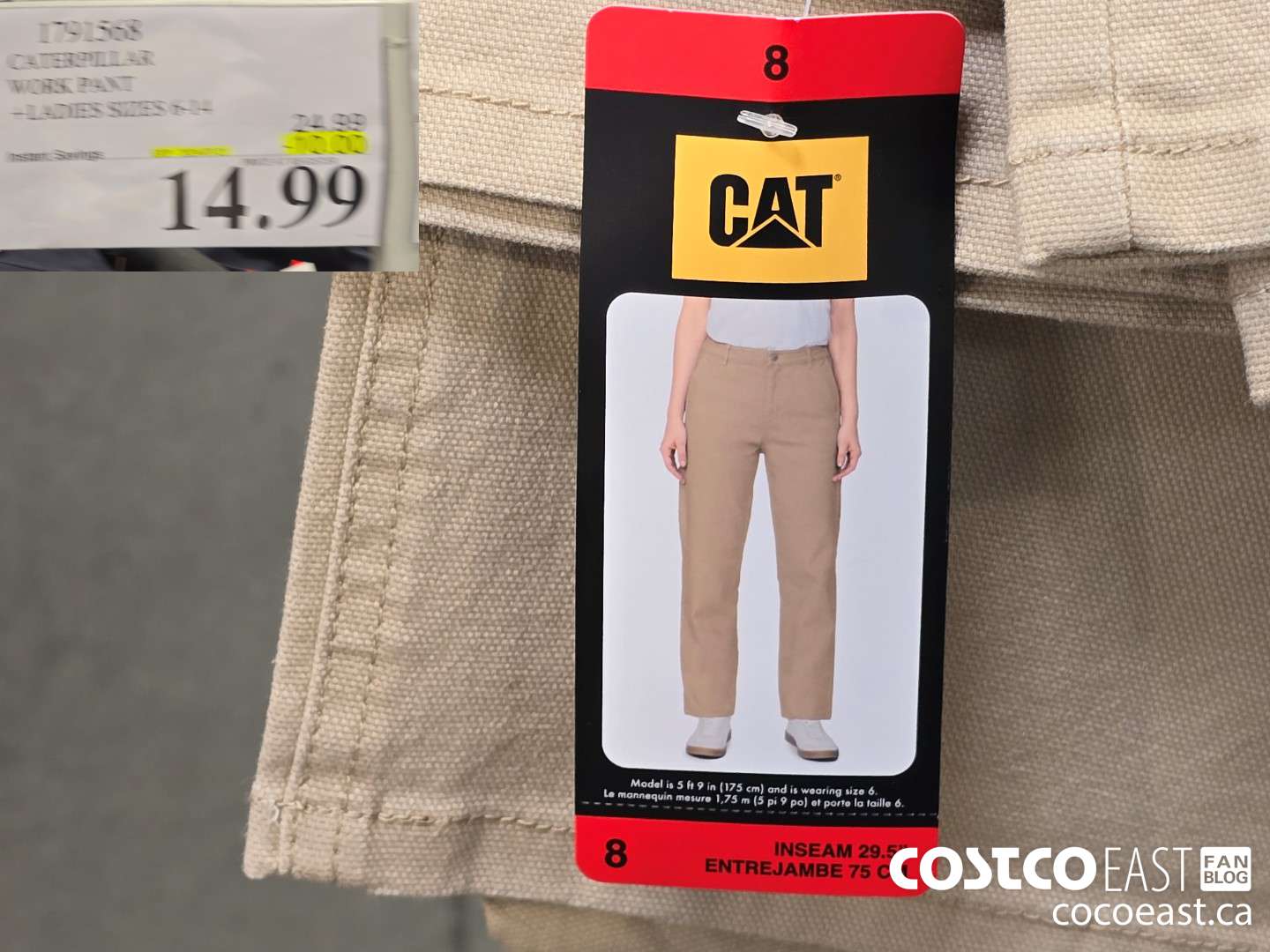 1791568 CATERPILLAR WORK PANT + LADIES SIZES 6-14 ($10.00 INSTANT SAVINGS EXPIRES ON 2024-07-21) $14.99