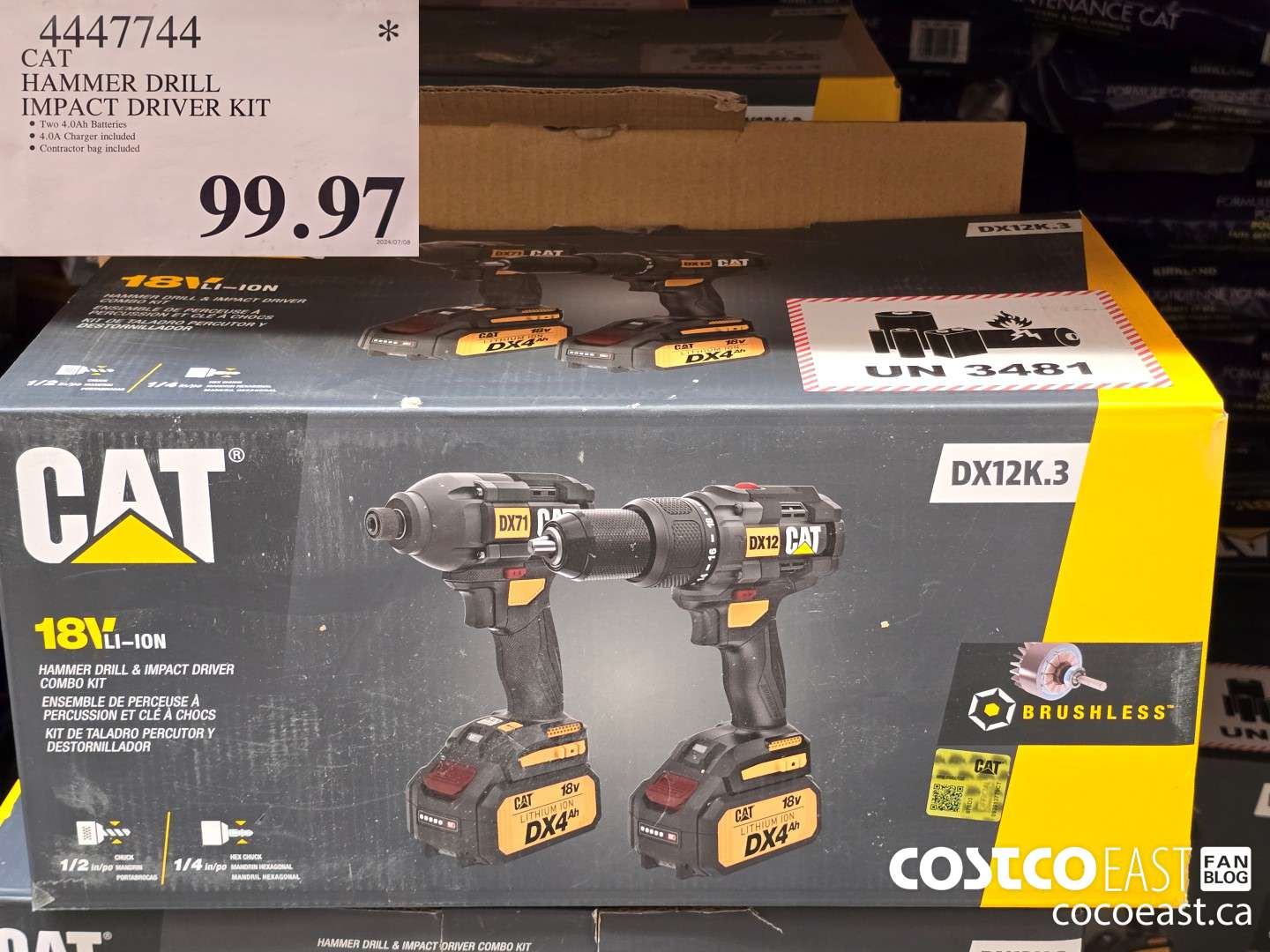 4447744 CAT HAMMER DRILL IMPACT DRIVER KIT $99.97