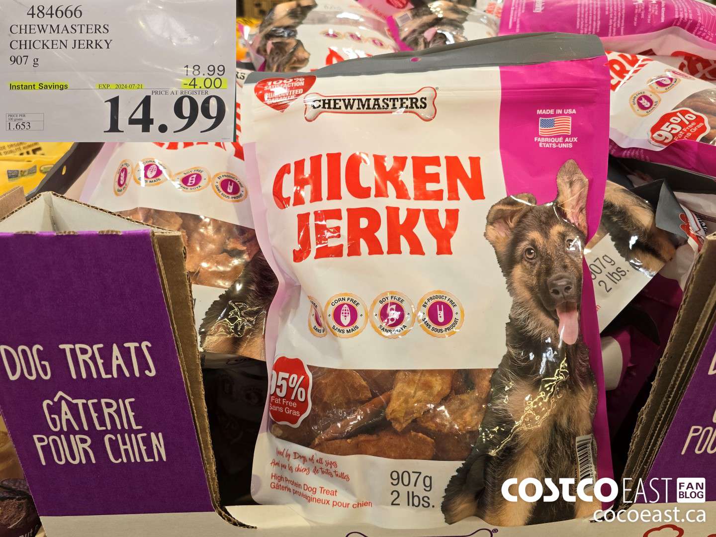 484666 CELEBRITY CHICKEN JERKY 907 G ($4.00 INSTANT SAVINGS EXPIRES ON 2024-07-21) $14.99