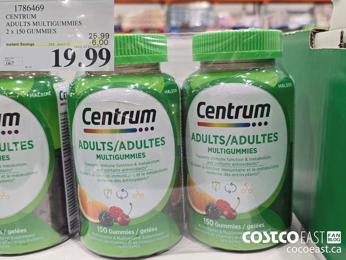 1786469 CENTRUM ADULTS MULTIGUMMIES 2 x 150 GUMMIES ($6.00 INSTANT SAVINGS EXPIRES ON 2024-07-07) $19.99