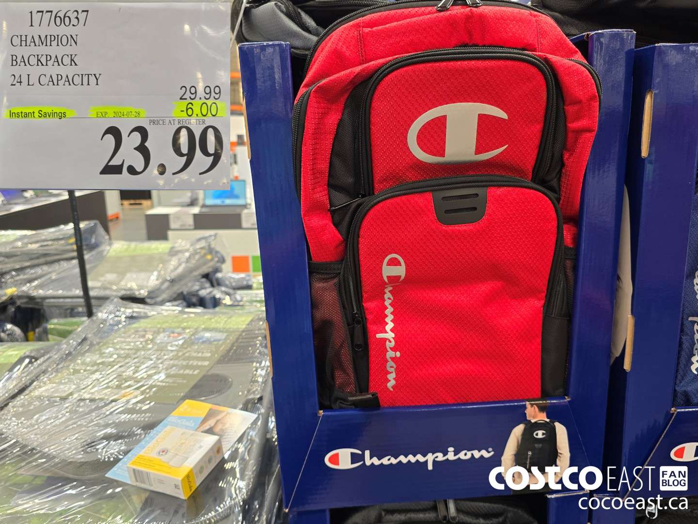 1776637 CHAMPION BACKPACK 24 L CAPACITY ($6.00 INSTANT SAVINGS EXPIRES ON 2024-07-28) $23.99