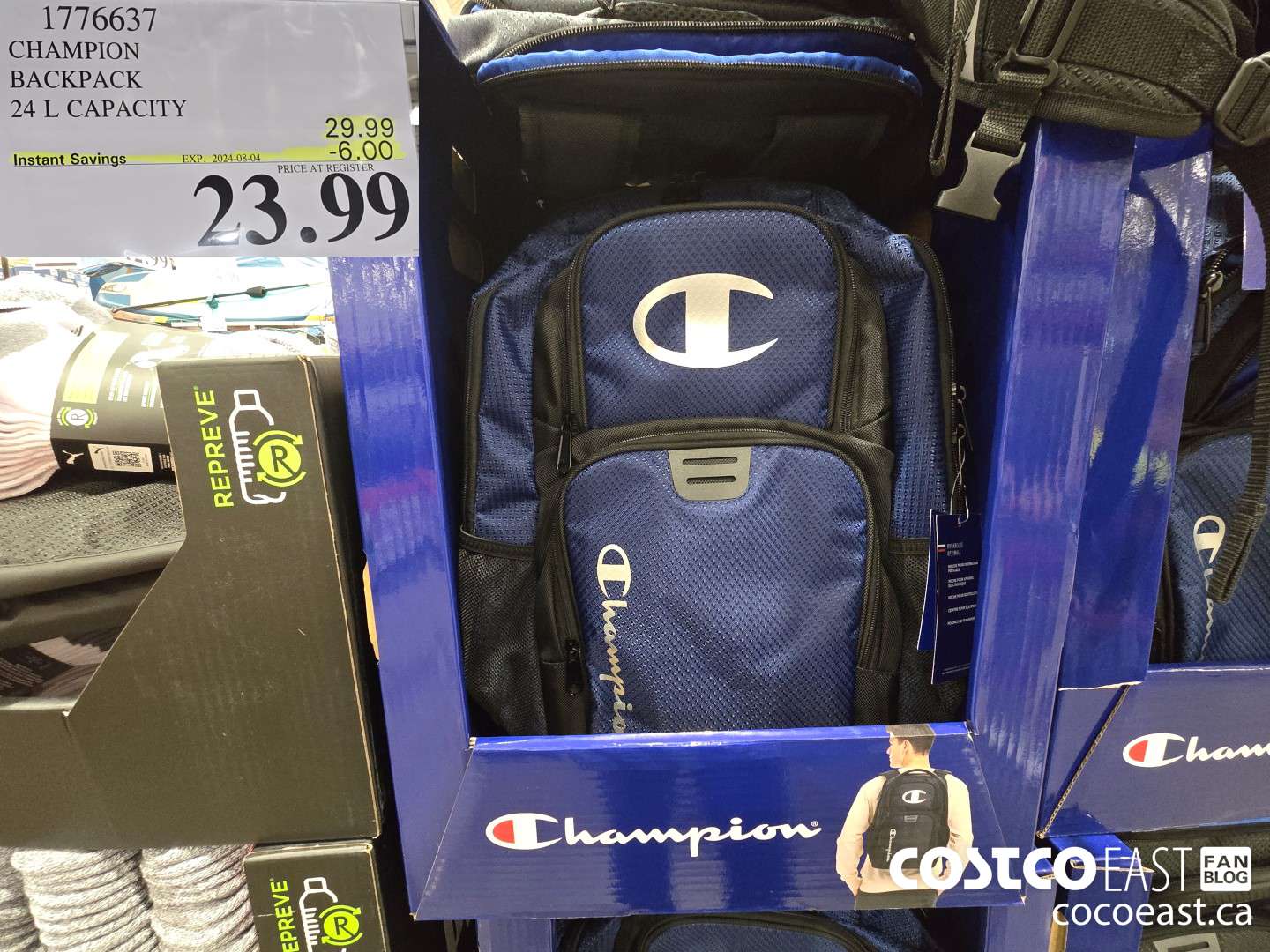 1776637 CHAMPION BACKPACK 24 L CAPACITY ($6.00 INSTANT SAVINGS EXPIRES ON 2024-08-04) $23.99