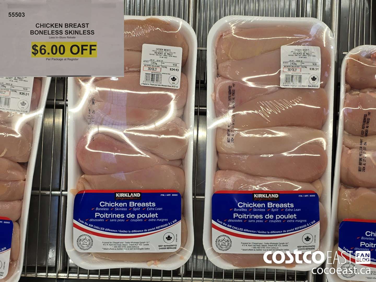 55503 CHICKEN BREAST BONELESS SKINLESS ($6.00 INSTANT SAVINGS)