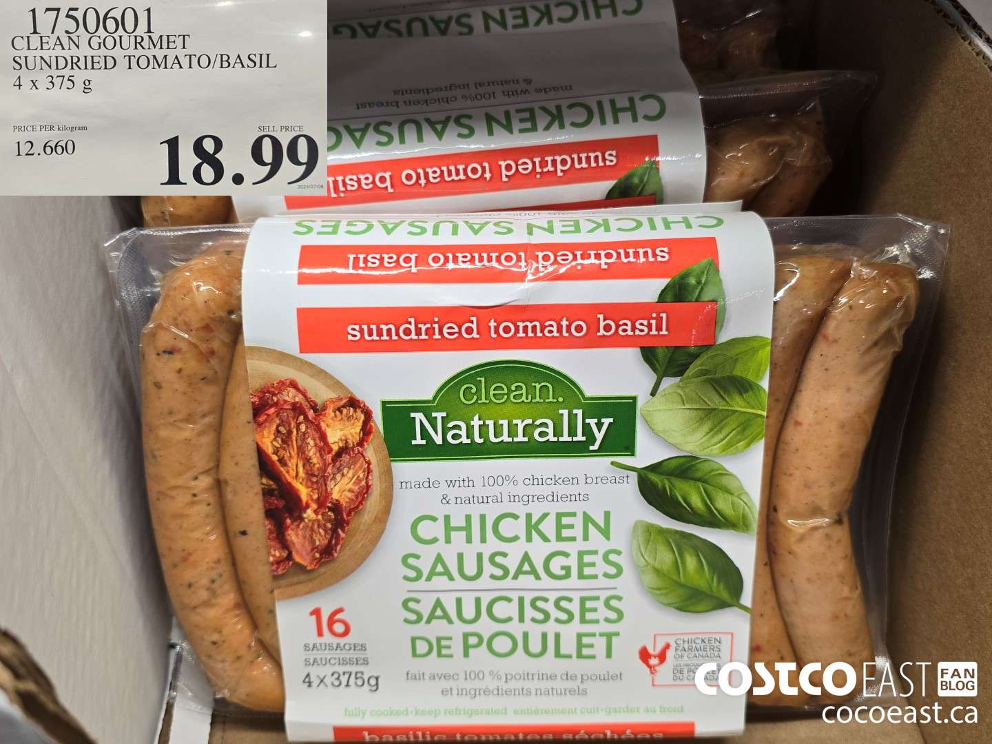 1750601 CLEAN GOURMET SUNDRIED TOMATO/BASIL 4 x 375 g $18.99